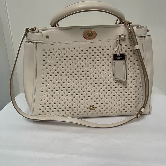 Coach white leather handbag new no tags - Picture 4 of 13
